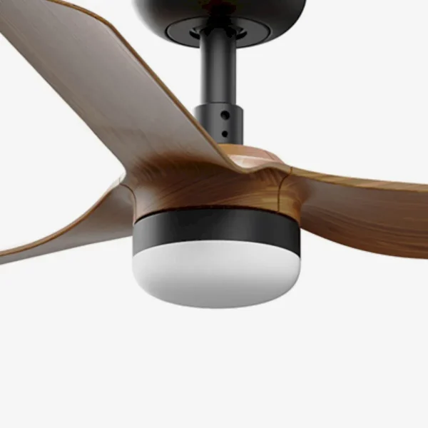 Ventilador de techo Faro Punt S Negro Nogal Luz LED 90 cm