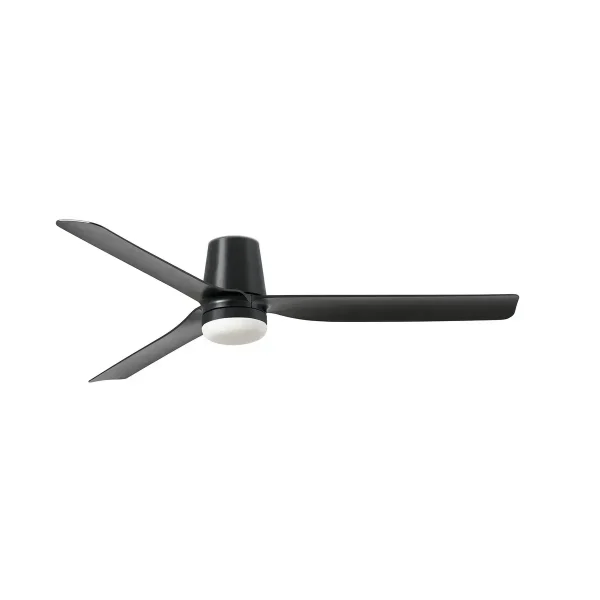 Ventilador de techo Faro Punt Tub M Negro Luz LED 130 cm