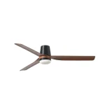 Ventilador de techo Faro Punt Tub M Negro Nogal Luz LED 130 cm