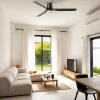 Ventilador de techo Faro Punt Tub M Negro Luz LED 130 cm