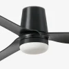 Ventilador de techo Faro Punt Tub M Negro Luz LED 130 cm