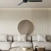 Ventilador de techo Faro Punt Tub M Negro Sin Luz 130 cm