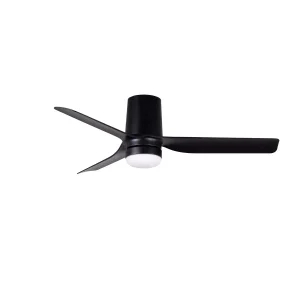 ventilador-techo-faro-punt-tub-s-led-motor-dc-3-aspas-33834-1tw Ventilador de techo Faro Punt Tub S Negro Luz LED 90 cm