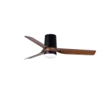 Ventilador de techo Faro Punt Tub S Negro Nogal Luz LED 90 cm
