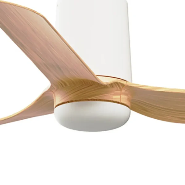 Ventilador de techo Faro Punt Tub S Blanco Arce Luz LED 90 cm