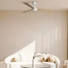 Ventilador Faro Rudder-3 L blanco o fresno Luz LED 132 cm