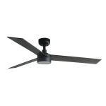 Ventilador Faro Rudder-3 L negro o nogal Luz LED 132 cm