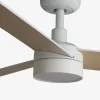Ventilador Faro Rudder-3 S blanco o fresno Luz LED 106 cm