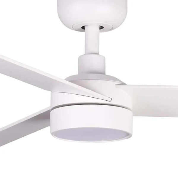 Ventilador Faro Rudder-3 S blanco o fresno Luz LED 106 cm