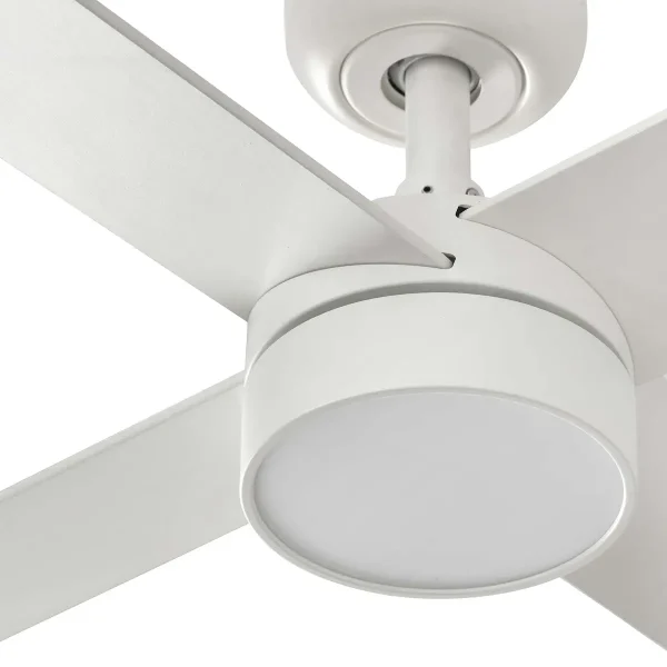 Ventilador Faro Rudder-4 L blanco o fresno Luz LED 132 cm