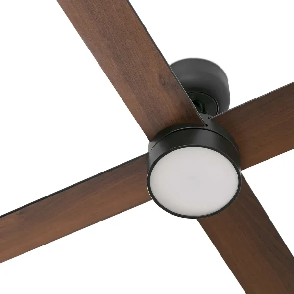 ventilador-techo-faro-rudder-4-l-led-mando-motor-dc-negro-34356-1tw Ventilador Faro Rudder-4 L negro o nogal Luz LED 132 cm