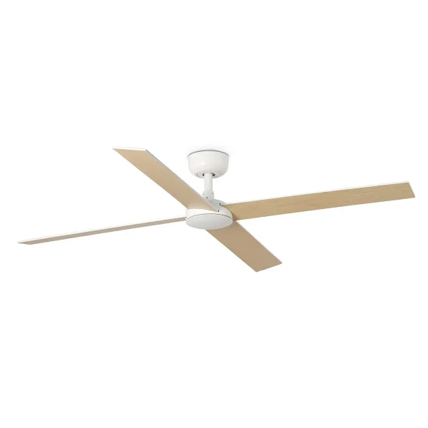 Ventilador Faro Rudder-4 L blanco o fresno Sin Luz 132 cm