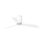 Ventilador Faro Tube L Blanco brillo Transparente Sin Luz 128 cm