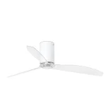 Ventilador Faro Tube L Blanco mate Transparente Sin Luz 128 cm