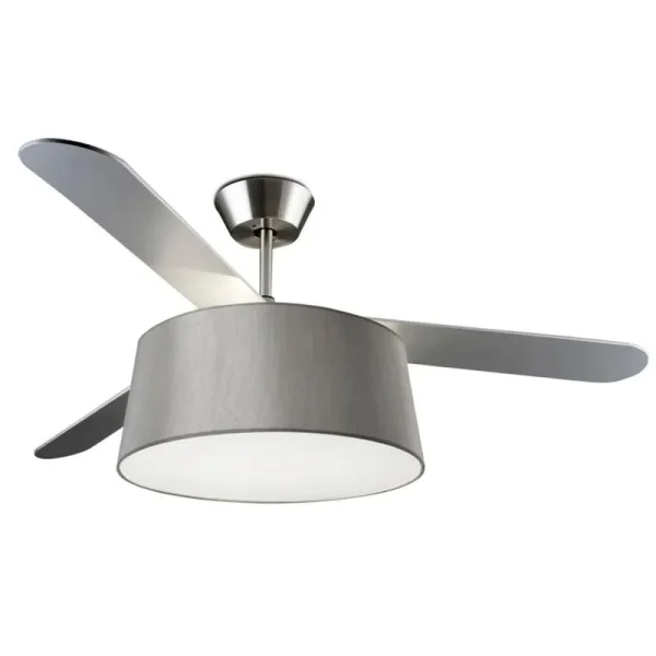 ventilador-techo-forlight-belmont-luz-3-aspas-gris-30-4357-81-82 Ventilador Forlight Belmont níquel pantalla textil con luz 132 cm