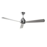 Ventilador Forlight Tupai níquel aspa gris ó wengue sin luz 132 cm
