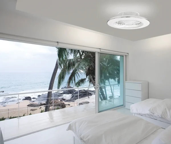 ventilador-techo-mantra-alisio-led-mando-app-motor-dc-blanco-6705 Ventilador de techo Mantra Alisio Blanco Transparentes Luz LED 63 cm
