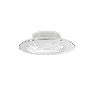 ventilador-techo-mantra-alisio-led-motor-dc-7-aspas-6705 Ventilador de techo Mantra Alisio Blanco Transparentes Luz LED 63 cm