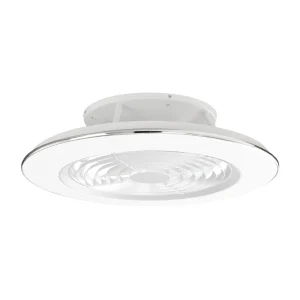 ventilador-techo-mantra-alisio-xl-led-motor-dc-7-aspas-7490 Ventilador Mantra Alisio XL Blanco Transparentes Luz LED 73,5 cm