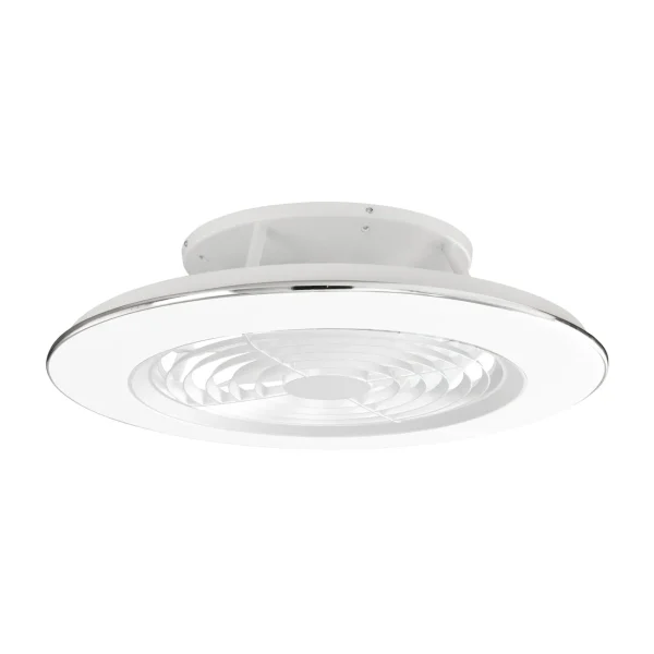 ventilador-techo-mantra-alisio-xl-led-motor-dc-7-aspas-7490 Ventilador Mantra Alisio XL Blanco Transparentes Luz LED 73,5 cm