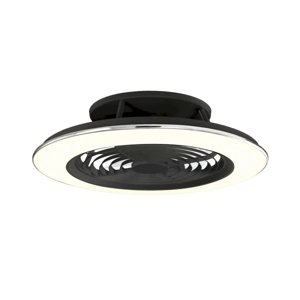 ventilador-techo-mantra-alisio-xl-led-motor-dc-7-aspas-7492 Ventilador Mantra Alisio XL Negro Transparentes Luz LED 73,5 cm