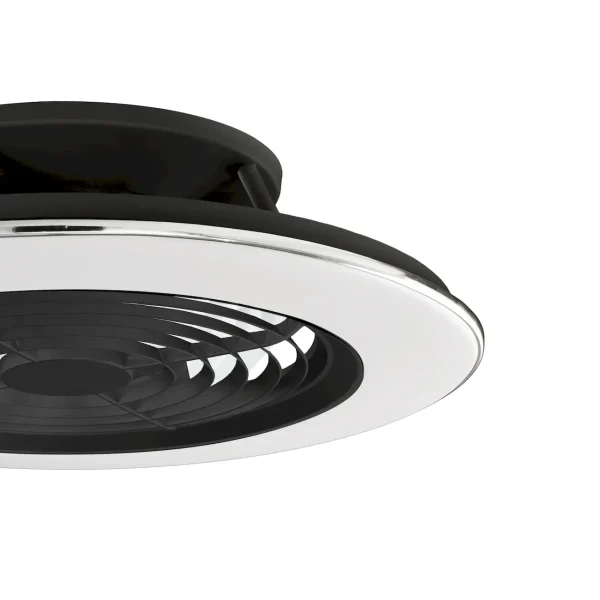 ventilador-techo-mantra-alisio-xl-led-motor-dc-negro-7492 Ventilador Mantra Alisio XL Negro Transparentes Luz LED 73,5 cm