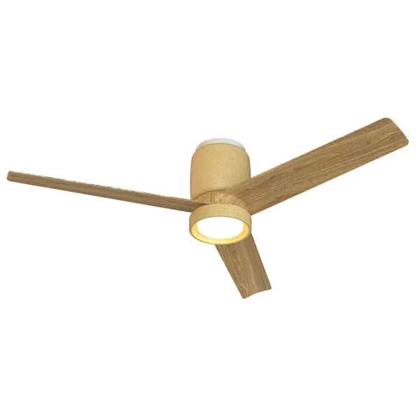 Ventilador de techo Mantra Ceramica Beige Madera clara Luz LED 122 cm