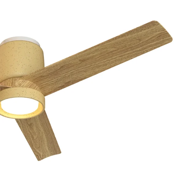Ventilador de techo Mantra Ceramica Beige Madera clara Luz LED 122 cm