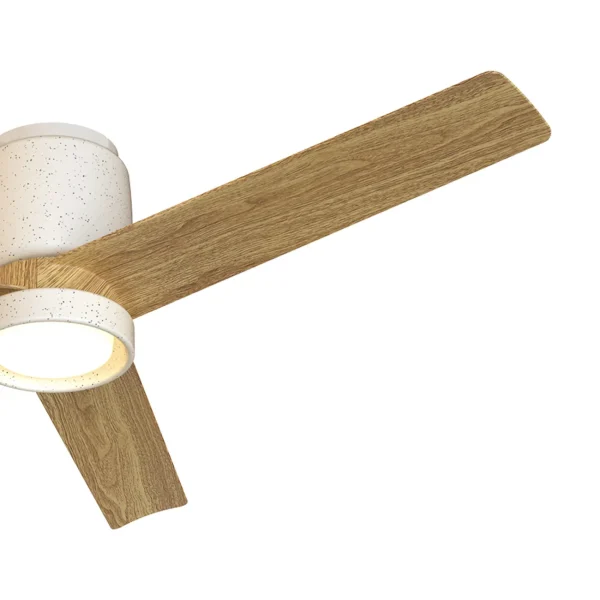 ventilador-techo-mantra-ceramica-led-motor-dc-mando-blanco-madera-clara-9479 Ventilador Mantra Ceramica Blanco Madera clara Luz LED 122 cm