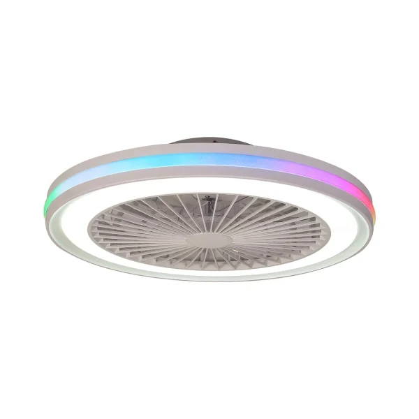 Ventilador Mantra Gamer BIG Blanco Transparentes Luz LED 55,6 cm
