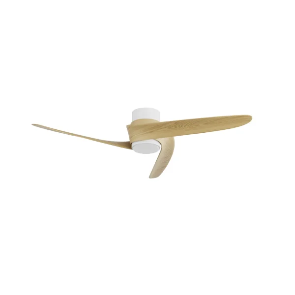 Ventilador Mantra Groenland S Blanco Madera clara Luz LED 102 cm