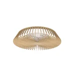 Ventilador Mantra Himalaya Blanco y madera Transparentes Luz LED 63 cm