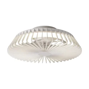 ventilador-techo-mantra-himalaya-mini-led-motor-dc-7-aspas-8196 Ventilador Mantra Himalaya MINI Blanco Transparentes Luz LED 53 cm