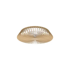 ventilador-techo-mantra-himalaya-mini-led-motor-dc-7-aspas-8198 Ventilador Mantra Himalaya MINI Blanco y madera Transparentes Luz LED 53 cm
