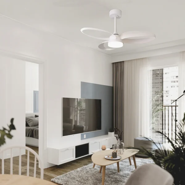ventilador-techo-mantra-infinity-fan-led-mando-motor-dc-blanco-8700 Ventilador de techo Mantra Infinity Fan Blanco Luz LED 92,5 cm