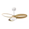 ventilador-techo-mantra-infinity-fan-led-motor-dc-3-aspas-madera-clara-8702 Ventilador Mantra Infinity Fan Blanco Madera clara Luz LED 92,5 cm