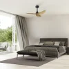 ventilador-techo-mantra-ipanema-sin-luz-motor-dc-mando-negro-madera-clara-9041 Ventilador de techo Mantra Ipanema Negro Madera clara Sin Luz 107 cm