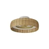 ventilador-techo-mantra-kilimanjaro-mini-led-motor-dc-7-aspas-8226 Ventilador Mantra Kilimanjaro MINI Blanco y ratan Transparentes Luz LED 58,5 cm