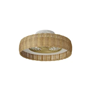 ventilador-techo-mantra-kilimanjaro-mini-led-motor-dc-7-aspas-8226 Ventilador Mantra Kilimanjaro MINI Blanco y ratan Transparentes Luz LED 58,5 cm