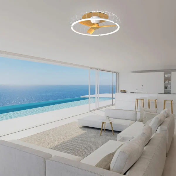 ventilador-techo-mantra-nature-led-mando-app-motor-dc-blanco-madera-clara-7809 Ventilador de techo Mantra Nature Blanco Madera clara Luz LED 79 cm