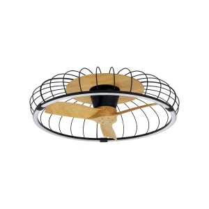 ventilador-techo-mantra-nature-led-motor-dc-3-aspas-madera-clara-7808 Ventilador de techo Mantra Nature Negro Madera clara Luz LED 79 cm