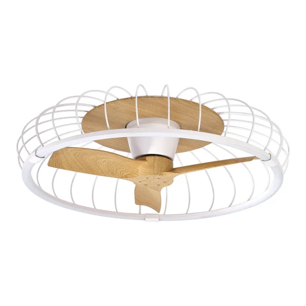 ventilador-techo-mantra-nature-led-motor-dc-3-aspas-madera-clara-7809 Ventilador de techo Mantra Nature Blanco Madera clara Luz LED 79 cm