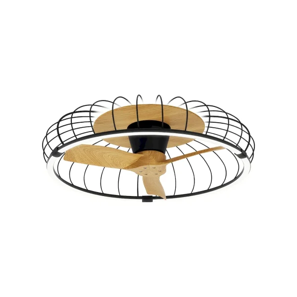 ventilador-techo-mantra-nature-led-motor-dc-negro-madera-clara-7808 Ventilador de techo Mantra Nature Negro Madera clara Luz LED 79 cm