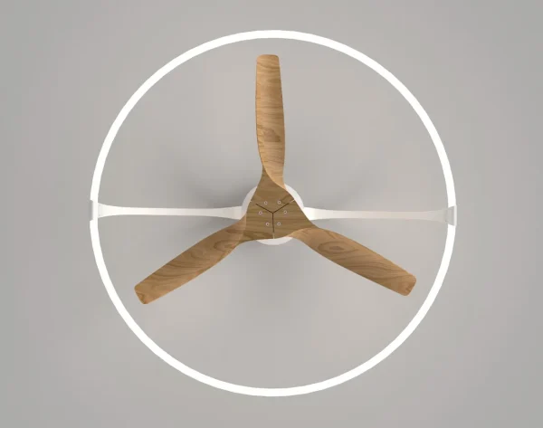 ventilador-techo-mantra-nepal-led-mando-app-motor-dc-blanco-madera-clara-7532 Ventilador de techo Mantra Nepal Blanco Madera clara Luz LED 105 cm