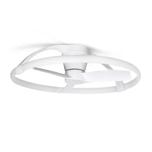 ventilador-techo-mantra-nepal-mini-led-motor-dc-3-aspas-7801 Ventilador de techo Mantra Nepal MINI Blanco Luz LED 74,1 cm