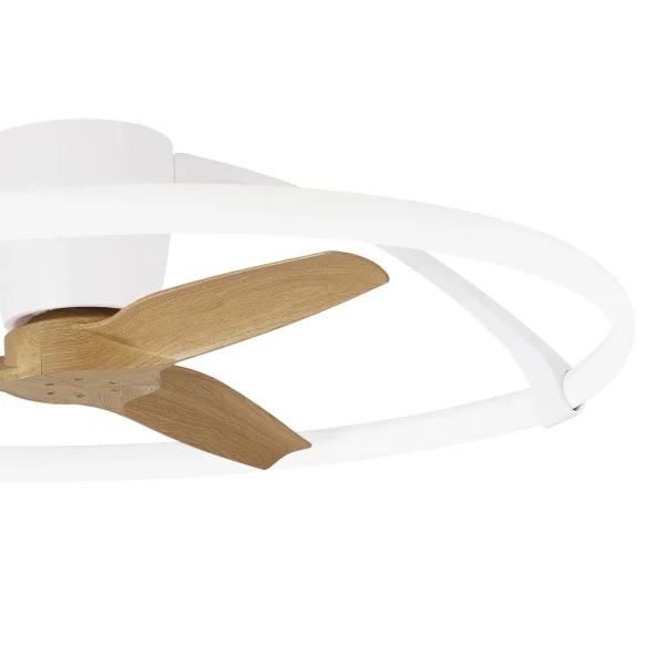 ventilador-techo-mantra-nepal-mini-led-motor-dc-mando-blanco-madera-clara-7803 Ventilador Mantra Nepal MINI Blanco Madera clara Luz LED 74,1 cm