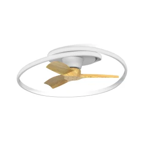 ventilador-techo-mantra-ocean-led-motor-dc-3-aspas-madera-clara-8235 Ventilador de techo Mantra Ocean Blanco Madera clara Luz LED 78 cm