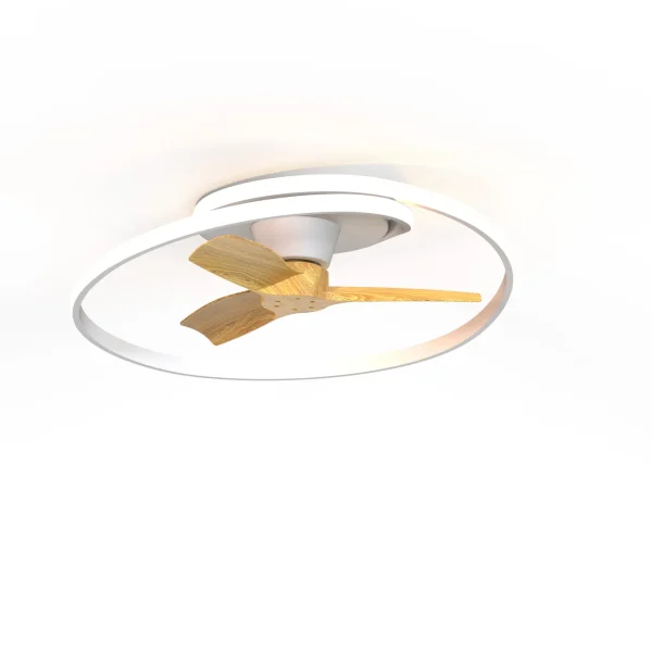ventilador-techo-mantra-ocean-led-motor-dc-blanco-madera-clara-8235 Ventilador de techo Mantra Ocean Blanco Madera clara Luz LED 78 cm