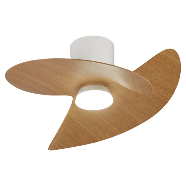 ventilador-techo-mantra-ona-led-motor-dc-blanco-madera-9470 Ventilador de techo Mantra Ona Blanco Madera Luz LED 70 cm