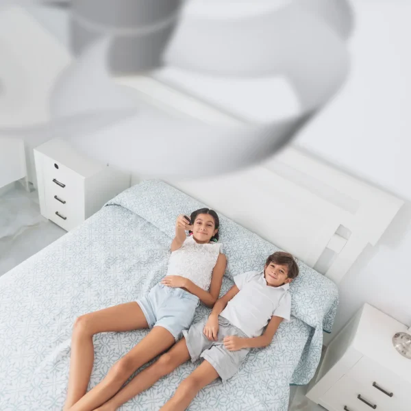 ventilador-techo-mantra-rose-led-mando-motor-dc-blanco-8705 Ventilador de techo Mantra Rose Blanco Luz LED 65 cm